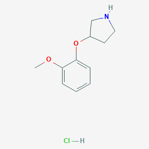 molecular formula C11H16ClNO2 B108251 3-(2-甲氧基苯氧基)吡咯烷盐酸盐 CAS No. 17741-15-0