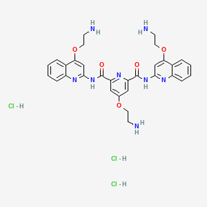 molecular formula C31H35Cl3N8O5 B10825159 Pyridostatin Trihydrochloride 