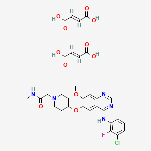 molecular formula C31H33ClFN5O11 B10825179 Sapitinib difumurate CAS No. 1196531-39-1