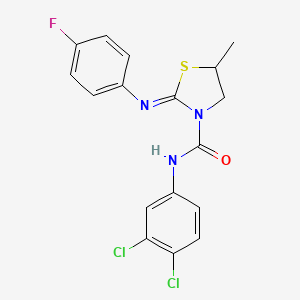 N-(3,4-dichlorophenyl)-2-(4-fluorophenyl)imino-5-methyl-1,3-thiazolidine-3-carboxamide