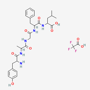 molecular formula C31H40F3N5O9 B10825262 H-DL-Tyr-DL-Ala-Gly-DL-Phe-DL-Leu-OH.TFA 