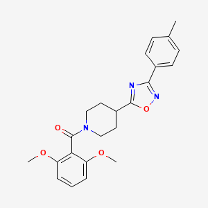 molecular formula C23H25N3O4 B10825275 (2,6-Dimethoxyphenyl)-[4-[3-(4-methylphenyl)-1,2,4-oxadiazol-5-yl]piperidin-1-yl]methanone 