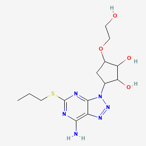 3-(7-Amino-5-propylsulfanyltriazolo[4,5-d]pyrimidin-3-yl)-5-(2-hydroxyethoxy)cyclopentane-1,2-diol