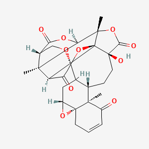 (1S,4R,6S,11R,12S,15S,18S,19R,20S,21S,23R,26S)-15-hydroxy-11,18,21-trimethyl-5,17,24,28,29-pentaoxanonacyclo[17.9.1.11,20.02,12.04,6.06,11.015,19.018,23.021,26]triacont-8-ene-10,16,25,30-tetrone