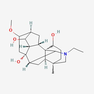 molecular formula C22H35NO4 B10825363 (1S,2S,3S,5S,8S,9S,13R,17R)-11-ethyl-6-methoxy-13-methyl-11-azahexacyclo[7.7.2.12,5.01,10.03,8.013,17]nonadecane-4,8,16-triol 