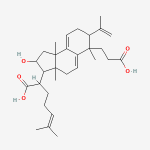 (2R)-2-[(2R,3R,3aR,6S,7S,9bR)-6-(2-carboxyethyl)-2-hydroxy-3a,6,9b-trimethyl-7-prop-1-en-2-yl-1,2,3,4,7,8-hexahydrocyclopenta[a]naphthalen-3-yl]-6-methylhept-5-enoic acid