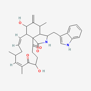 (7Z,11Z)-5,14-dihydroxy-18-(1H-indol-3-ylmethyl)-7,9,16-trimethyl-15-methylidene-19-azatricyclo[11.7.0.01,17]icosa-7,11-diene-2,6,20-trione