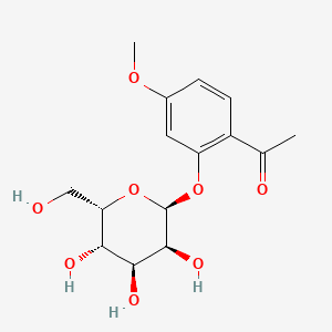 1-[4-methoxy-2-[(2S,3S,4S,5S,6S)-3,4,5-trihydroxy-6-(hydroxymethyl)oxan-2-yl]oxyphenyl]ethanone