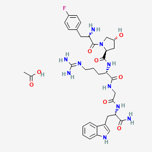 molecular formula C35H47FN10O8 B10825474 Nemifitide acetate 