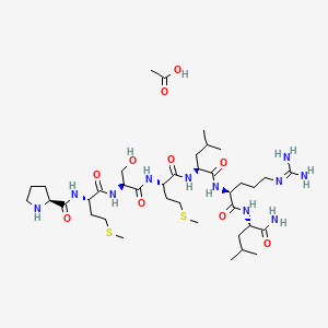 molecular formula C38H71N11O10S2 B10825482 Myomodulin acetate 