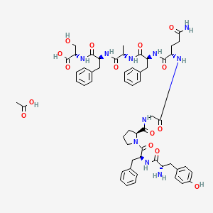 molecular formula C56H70N10O15 B10825676 Chemerin-9 (149-157) acetate 