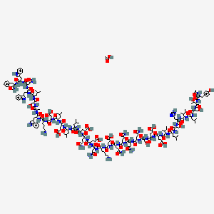 molecular formula C206H305N51O66 B10825686 Ac-DL-Tyr-DL-xiThr-DL-Ser-DL-Leu-DL-xiIle-DL-His-DL-Ser-DL-Leu-DL-xiIle-DL-Glu-DL-Glu-DL-Ser-DL-Gln-DL-Asn-DL-Gln-DL-Gln-DL-Glu-DL-Lys-DL-Asn-DL-Glu-DL-Gln-DL-Glu-DL-Leu-DL-Leu-DL-Glu-DL-Leu-DL-Asp-DL-Lys-DL-Trp-DL-Ala-DL-Ser-DL-Leu-DL-Trp-DL-Asn-DL-Trp-DL-Phe-NH2.CH3CO2H 