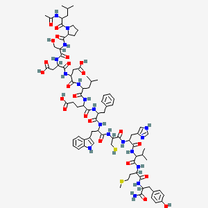 Ac-DL-Leu-DL-Pro-DL-Ser-DL-Asp-DL-Asp-DL-Leu-DL-Glu-DL-Phe-DL-Trp-DL-Cys-DL-His-DL-Val-DL-Met-DL-Tyr-NH2