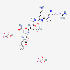 molecular formula C45H67F6N13O14 B10825749 Substance P (1-7) ditrifluoroacetate 