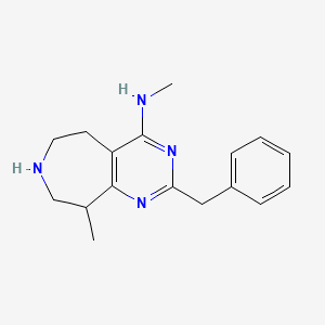 molecular formula C17H22N4 B10825774 2-benzyl-N,9-dimethyl-6,7,8,9-tetrahydro-5H-pyrimido[4,5-d]azepin-4-amine 