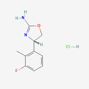 (4S)-4-(3-fluoro-2-methylphenyl)-4,5-dihydro-1,3-oxazol-2-amine;hydrochloride