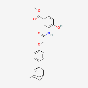 molecular formula C26H29NO5 B10825781 4-Hydroxy-3-[[2-(4-tricyclo[3.3.1.13,7]dec-1-ylphenoxy)acetyl]amino]-benzoic Acid Methyl Ester 