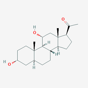 molecular formula C21H34O3 B108258 5alpha-Pregnan-3alpha,11alpha-diol-20-one CAS No. 38398-44-6