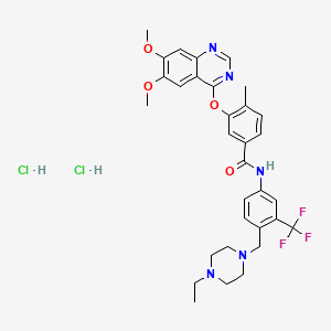 molecular formula C32H36Cl2F3N5O4 B10825809 TL02-59 dihydrochloride 