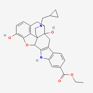 Ethyl 22-(cyclopropylmethyl)-2,16-dihydroxy-14-oxa-11,22-diazaheptacyclo[13.9.1.01,13.02,21.04,12.05,10.019,25]pentacosa-4(12),5(10),6,8,15,17,19(25)-heptaene-8-carboxylate