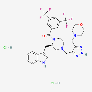 molecular formula C30H33Cl2F6N7O2 B10825905 Unii-H5khp6OQ62 CAS No. 393183-40-9