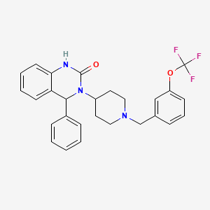 4-Phenyl-3-[1-[[3-(trifluoromethoxy)phenyl]methyl]piperidin-4-yl]-1,4-dihydroquinazolin-2-one