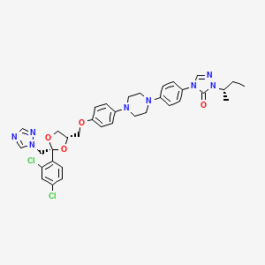 molecular formula C35H38Cl2N8O4 B10825941 Itraconazole, (R)-(+)- CAS No. 154003-18-6