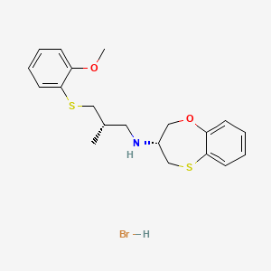 (-)-(3R)-N-((2S)-3-((2-Methoxyphenyl)sulfanyl)-2-methylpropyl)-3,4-dihydro-2H-1,5-benzoxathiepin-3-amine hydrobromide