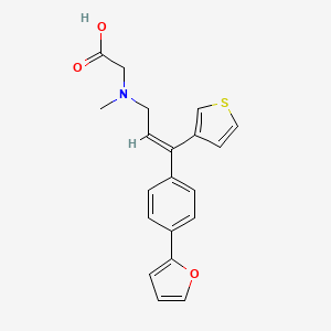 molecular formula C20H19NO3S B10825952 2-[[(Z)-3-[4-(furan-2-yl)phenyl]-3-thiophen-3-ylprop-2-enyl]-methylamino]acetic acid CAS No. 452296-40-1