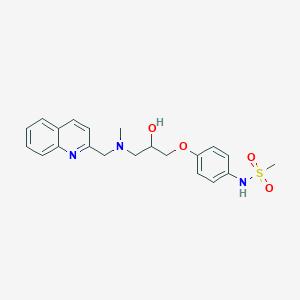 N-[4-[2-hydroxy-3-[methyl(quinolin-2-ylmethyl)amino]propoxy]phenyl]methanesulfonamide