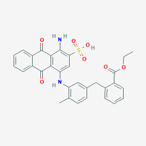 1-Amino-4-[5-[(2-ethoxycarbonylphenyl)methyl]-2-methylanilino]-9,10-dioxoanthracene-2-sulfonic acid