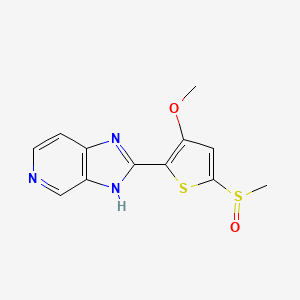 molecular formula C12H11N3O2S2 B10826082 2-(3-methoxy-5-methylsulfinylthiophen-2-yl)-3H-imidazo[4,5-c]pyridine 