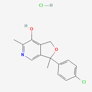 Furo(3,4-c)pyridin-7-ol, 3-(4-chlorophenyl)-1,3-dihydro-3,6-dimethyl-, hydrochloride