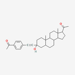 1-[3-[2-(4-Acetylphenyl)ethynyl]-3-hydroxy-10,13-dimethyl-1,2,4,5,6,7,8,9,11,12,14,15,16,17-tetradecahydrocyclopenta[a]phenanthren-17-yl]ethanone