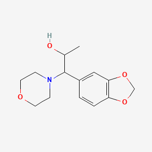 molecular formula C14H19NO4 B10826181 1-(1,3-Benzodioxol-5-yl)-1-morpholin-4-ylpropan-2-ol 