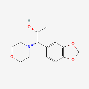 molecular formula C14H19NO4 B10826201 (1S,2R)-1-(1,3-benzodioxol-5-yl)-1-morpholin-4-ylpropan-2-ol 