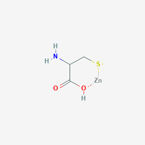 molecular formula C3H6NO2SZn- B10826208 2-Amino-3-hydroxy-3-oxopropane-1-thiolate;ZINC 