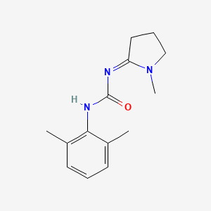 molecular formula C14H19N3O B10826232 (3Z)-1-(2,6-dimethylphenyl)-3-(1-methylpyrrolidin-2-ylidene)urea 