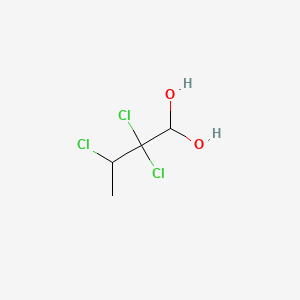 molecular formula C4H7Cl3O2 B10826250 2,2,3-Trichlorobutane-1,1-diol CAS No. 76-40-4