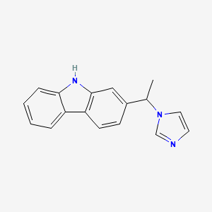 molecular formula C17H15N3 B10826284 2-(1-Imidazol-1-yl-ethyl)-9H-carbazole 