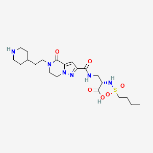 (S)-2-(Butane-1-sulfonylamino)-3-{[4-oxo-5-(2-piperidin-4-yl-ethyl)-4,5,6,7-tetrahydro-pyrazolo[1,5-a]pyrazine-2-carbonyl]-amino}-propionic acid