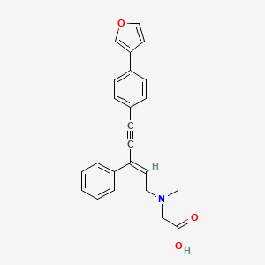 2-[[(E)-5-[4-(furan-3-yl)phenyl]-3-phenylpent-2-en-4-ynyl]-methylamino]acetic acid