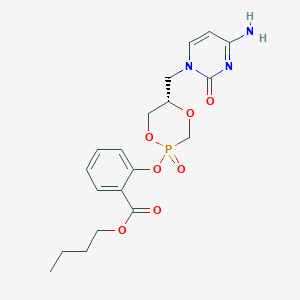 butyl 2-[[(5S)-5-[(4-amino-2-oxo-pyrimidin-1-yl)methyl]-2-oxo-1,4,2$l^{5}-dioxaphosphinan-2-yl]oxy]benzoate