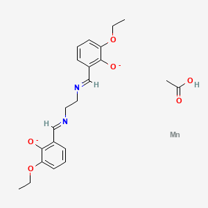 Acetic acid;2-ethoxy-6-[2-[(3-ethoxy-2-oxidophenyl)methylideneamino]ethyliminomethyl]phenolate;manganese