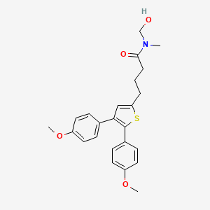 N-Hydroxy-N-methyl-4-(2,3-bis(4-methoxyphenyl)thiophen-5-yl)butanamide