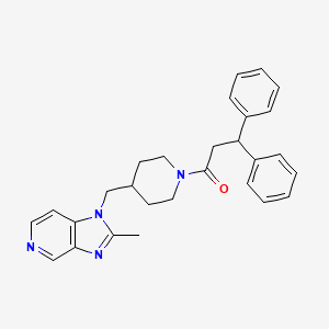 molecular formula C28H30N4O B10826465 1-[4-[(2-methylimidazo[4,5-c]pyridin-1-yl)methyl]piperidin-1-yl]-3,3-diphenylpropan-1-one 