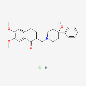 2-(4-Phenyl-4-hydroxypiperidinomethyl)-6,7-dimethoxy-1-tetralone hydrochloride