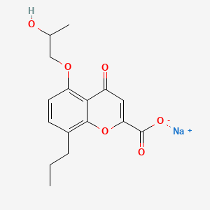 5-(2-Hydroxypropoxy)-4-oxo-8-propyl-4H-1-benzopyran-2-carboxylic acid sodium salt