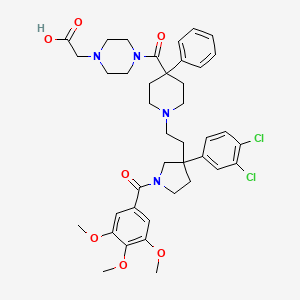 2-[4-[1-[2-[3-(3,4-dichlorophenyl)-1-(3,4,5-trimethoxybenzoyl)pyrrolidin-3-yl]ethyl]-4-phenylpiperidine-4-carbonyl]piperazin-1-yl]acetic acid