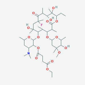 4-O-[4-(dimethylamino)-2-[[14-ethyl-9-fluoro-7,12,13-trihydroxy-4-(5-hydroxy-4-methoxy-4,6-dimethyloxan-2-yl)oxy-3,5,7,9,11,13-hexamethyl-2,10-dioxo-oxacyclotetradec-6-yl]oxy]-6-methyloxan-3-yl] 1-O-ethyl butanedioate